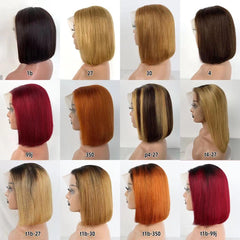 Veronica Ombre highlight bob human hair wig