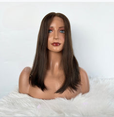 Tamara 18 inches pure European human hair lace top wig