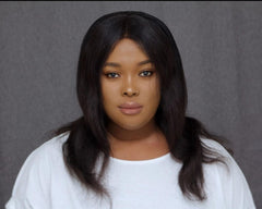 Luxurious Pure Human Hair Straight Hair Frontal lace wig