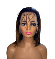 Veronica Ombre highlight bob human hair wig