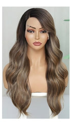 Hot Diva balayage heat-resistant high-quality fibre Synthetic 22" wig | L part lace front wig