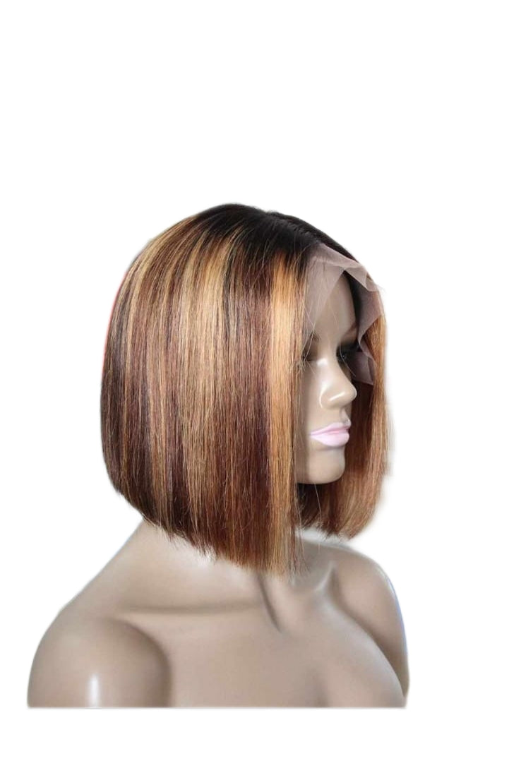 Veronica highlighted pure human hair 13×4 lace front wig