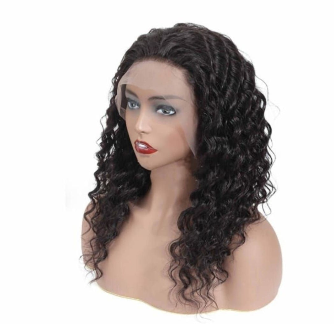 Rosa deep wave 13×4 lace front pure human hair wig