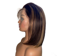 Veronica Ombre highlight bob human hair wig